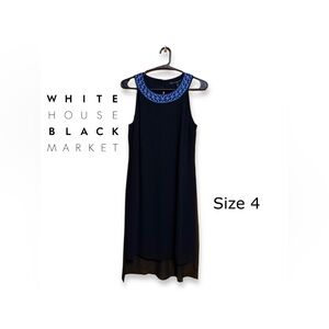 White House Black Market Beaded Collar Dress – Size 4 NWT